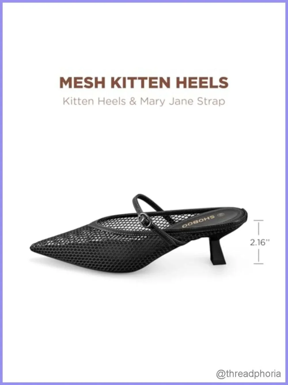 Women's Mesh Kitten Heel Dress Sandals Pointed Toe Slip On PU